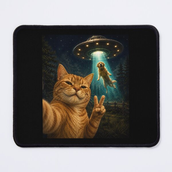 Item preview, Cat Selfie Alien UFO Dog designed and sold by CelidaBonde.
