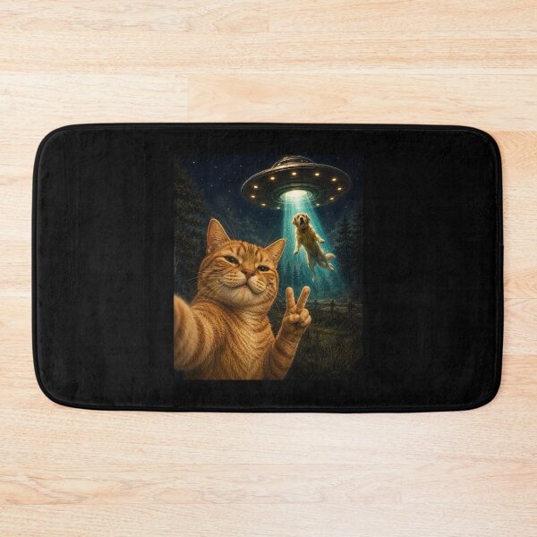 Item preview, Cat Selfie Alien UFO Dog designed and sold by CelidaBonde.