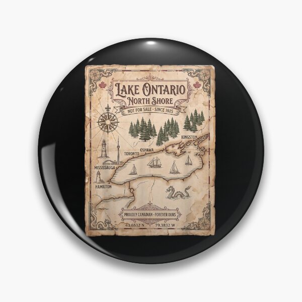 Item preview, Lake Ontario North Shore Vintage Map | Canadian Great Lakes designed and sold by Abigaildixon92.