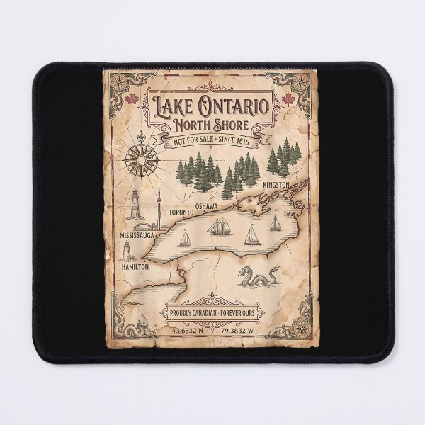 Item preview, Lake Ontario North Shore Vintage Map | Canadian Great Lakes designed and sold by Abigaildixon92.