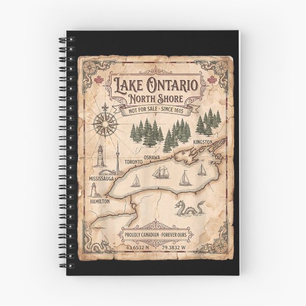 Item preview, Lake Ontario North Shore Vintage Map | Canadian Great Lakes designed and sold by Abigaildixon92.