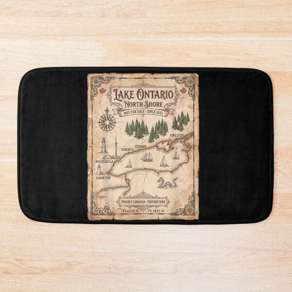 Item preview, Lake Ontario North Shore Vintage Map | Canadian Great Lakes designed and sold by Abigaildixon92.