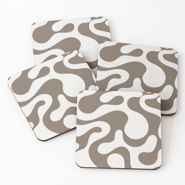 Item preview, Neutral Brown Groovy Abstract Pattern designed and sold by jianina-alondra.