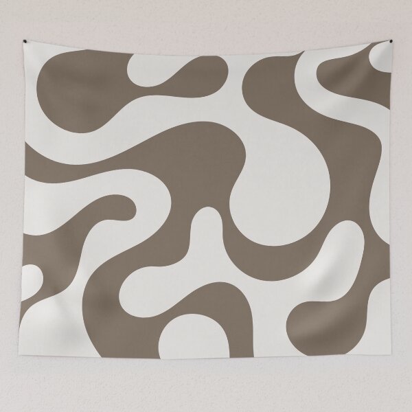 Item preview, Neutral Brown Groovy Abstract Pattern designed and sold by jianina-alondra.