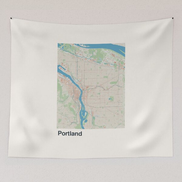 Item preview, Portland, Oregon Minimalistic Map Art designed and sold by MapsNerd.