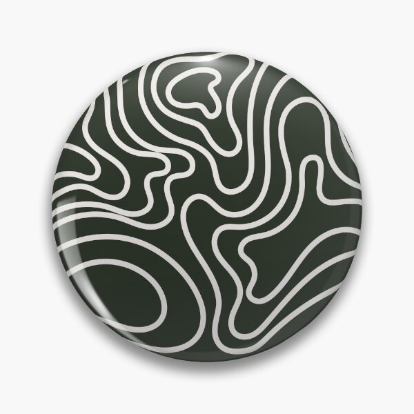 Item preview, Dark Green Groovy Wavy Line Pattern designed and sold by jianina-alondra.