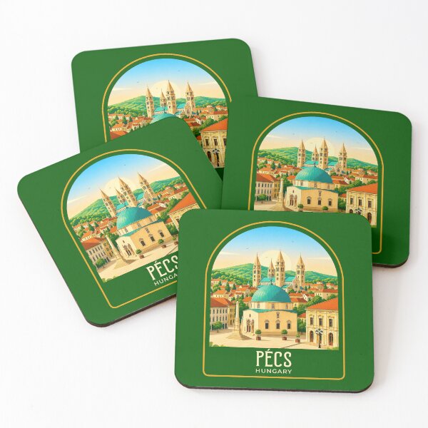 Artikelvorschau, Pécs Vintage Reiseillustration entworfen und verkauft von HomeLivingCo.