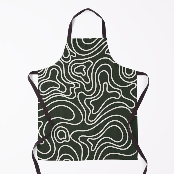 Item preview, Dark Green Groovy Wavy Line Pattern designed and sold by jianina-alondra.
