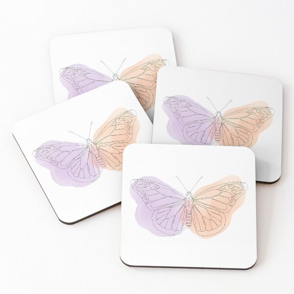 Item preview, Butterfly Line Art Pastel Boho Nature Lover Gift designed and sold by GTFullShop.