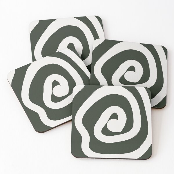 Item preview, Dark Green Retro Hypnotic Spiral designed and sold by jianina-alondra.
