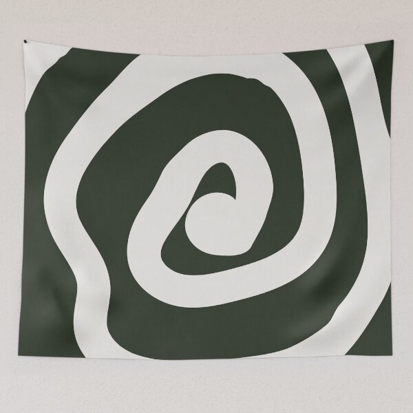 Item preview, Dark Green Retro Hypnotic Spiral designed and sold by jianina-alondra.