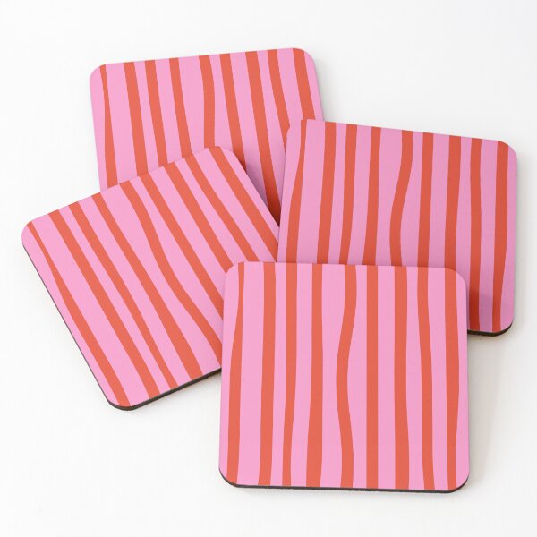 Item preview, Pink Red Groovy Wavy Stripe Pattern designed and sold by jianina-alondra.