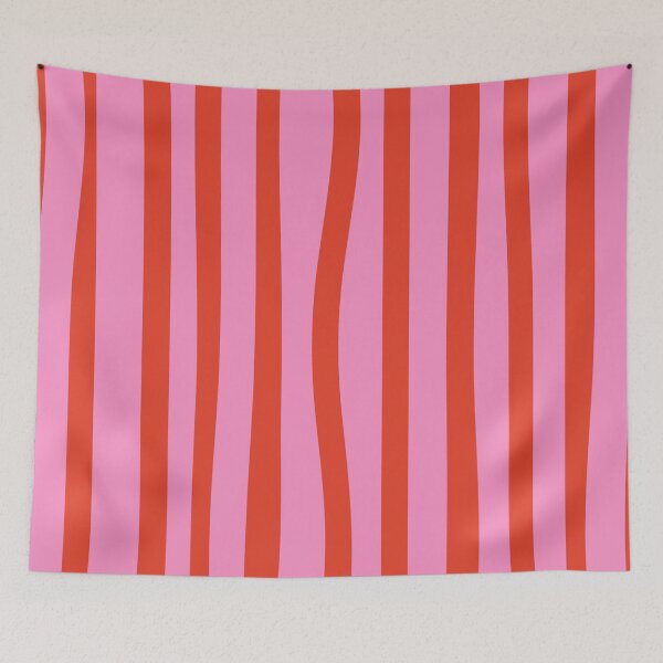 Item preview, Pink Red Groovy Wavy Stripe Pattern designed and sold by jianina-alondra.