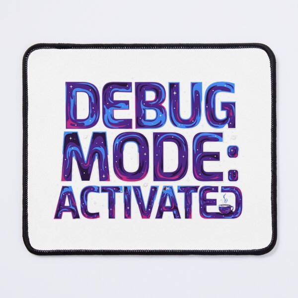 Item preview, Debug Mode Activated - Funny Programmer Coffee Sticker Cosmic Galaxy Design designed and sold by Barkashow.