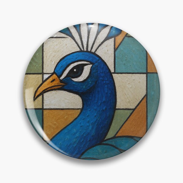 Item preview, Peacock a Colourful Geometric illustration. designed and sold by GalleryKauffeld.
