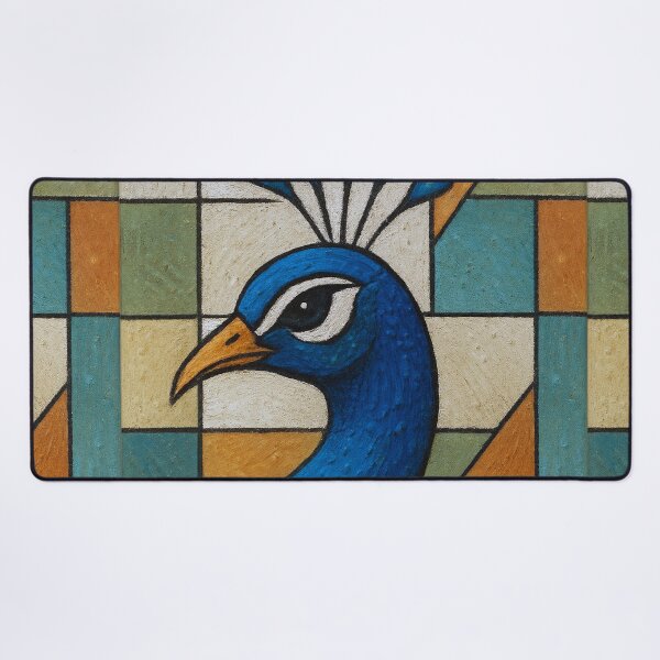 Item preview, Peacock a Colourful Geometric illustration. designed and sold by GalleryKauffeld.