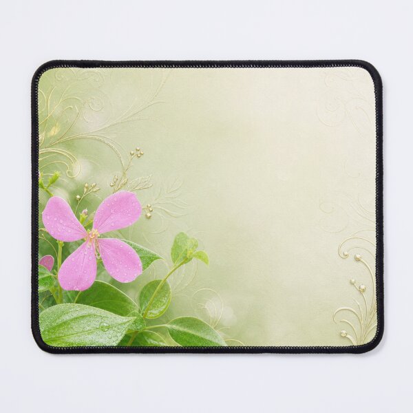 Item preview, Delicate Pink Melastoma Digital Watercolor and Golden Lace designed and sold by AneissPiaf.