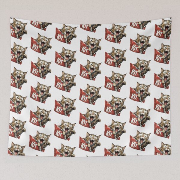 Item preview, Funny Cat Bursting Through A Chocolate Candy Wrapper designed and sold by Wilcox PhotoArt.