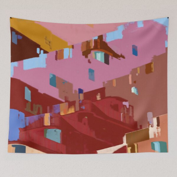 Item preview, Deconstructed Urbanism | Abstract Architectural Mid-Century designed and sold by 83oranges.com.
