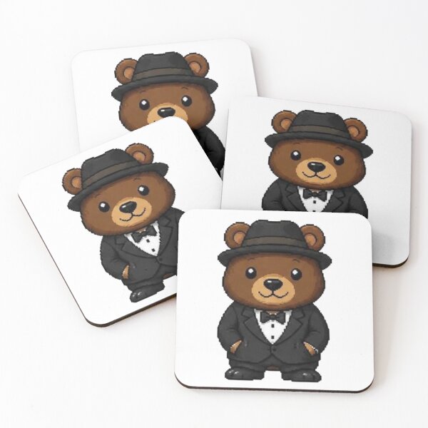 Item preview, Classy Pixel Bear – Funny Retro Animal in Tuxedo designed and sold by Icareis-Studios.