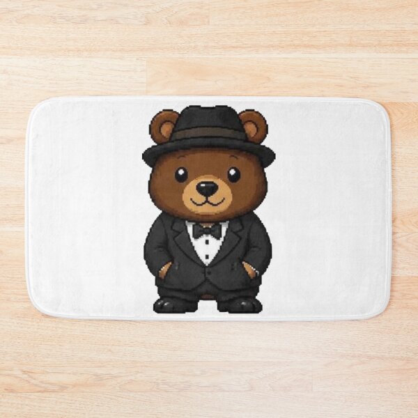 Item preview, Classy Pixel Bear – Funny Retro Animal in Tuxedo designed and sold by Icareis-Studios.