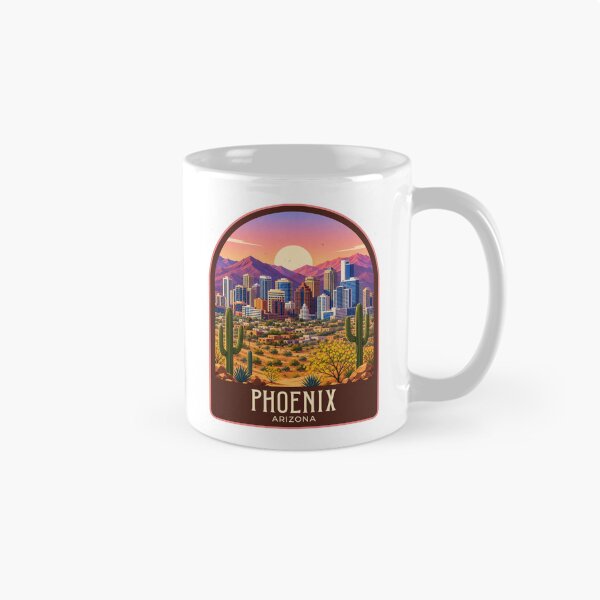 Item preview, Phoenix Vintage Travel Illustration designed and sold by HomeLivingCo.