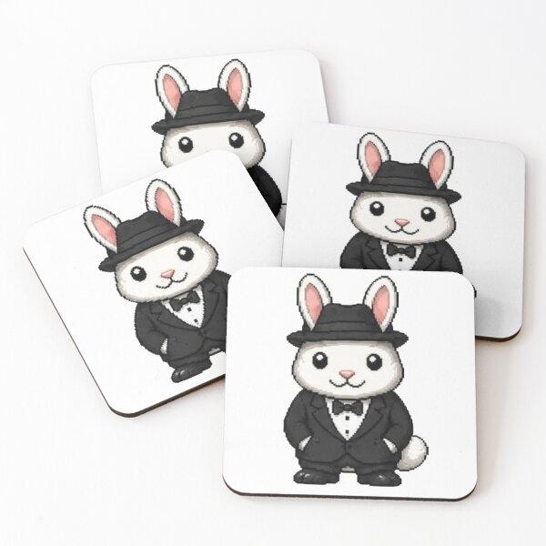 Item preview, Classy Pixel Bunny – Cute Retro Rabbit in Tuxedo designed and sold by Icareis-Studios.