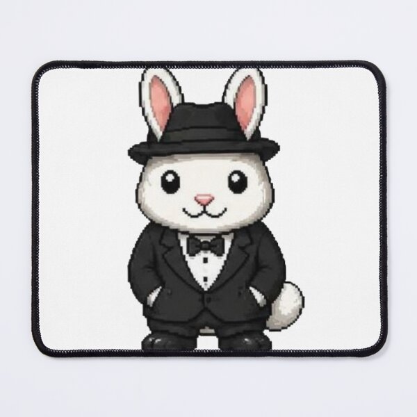 Item preview, Classy Pixel Bunny – Cute Retro Rabbit in Tuxedo designed and sold by Icareis-Studios.