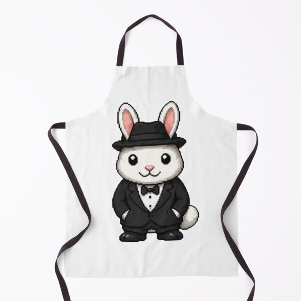 Aperçu de l'œuvre Classy Pixel Bunny – Adorable lapin rétro en smoking créée et vendue par Icareis-Studios.