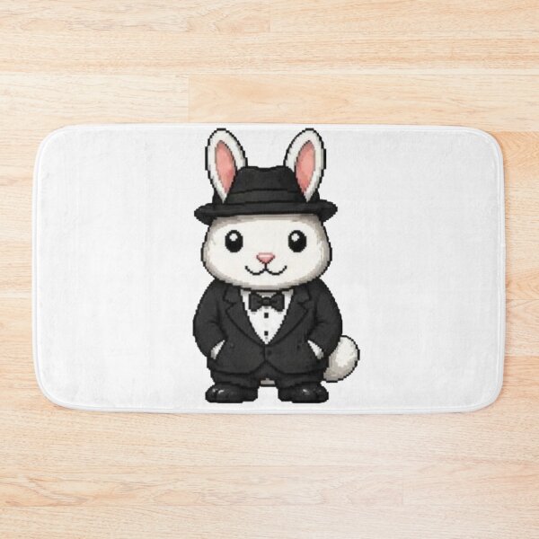 Item preview, Classy Pixel Bunny – Cute Retro Rabbit in Tuxedo designed and sold by Icareis-Studios.