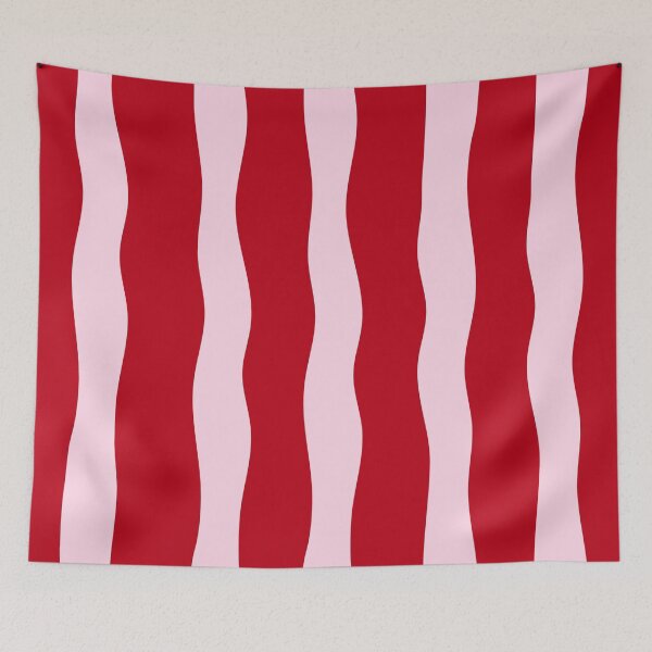 Item preview, Red Pink Wavy Stripe Pattern designed and sold by jianina-alondra.
