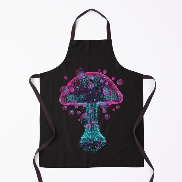 Item preview, bioluminescent mushroom cloud data explosion cutout designed and sold by RetroWaveArtCo.