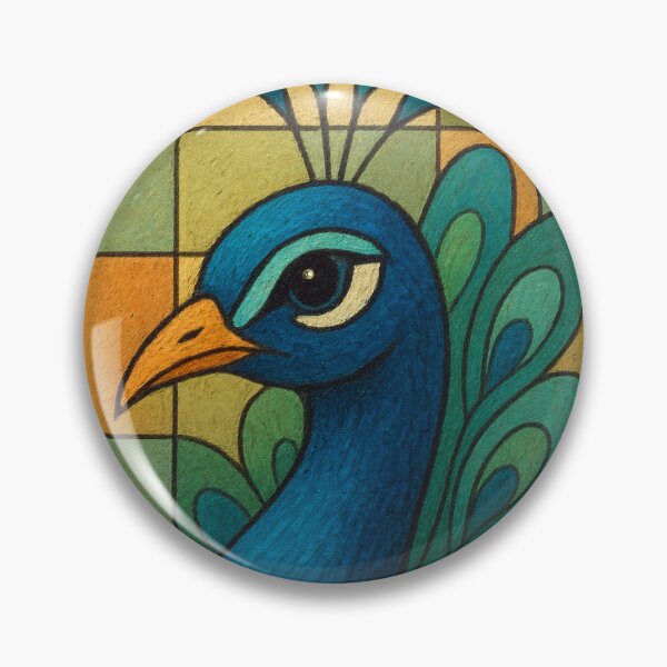 Item preview, Peacock a Colourful Geometric illustration. designed and sold by GalleryKauffeld.