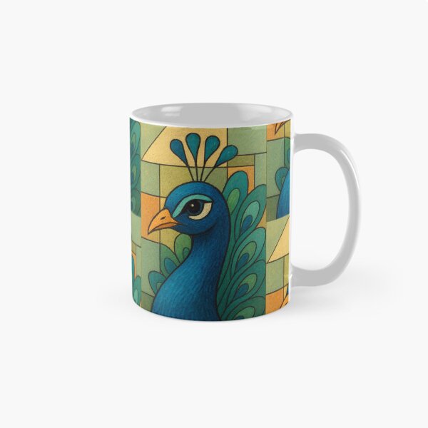 Item preview, Peacock a Colourful Geometric illustration. designed and sold by GalleryKauffeld.