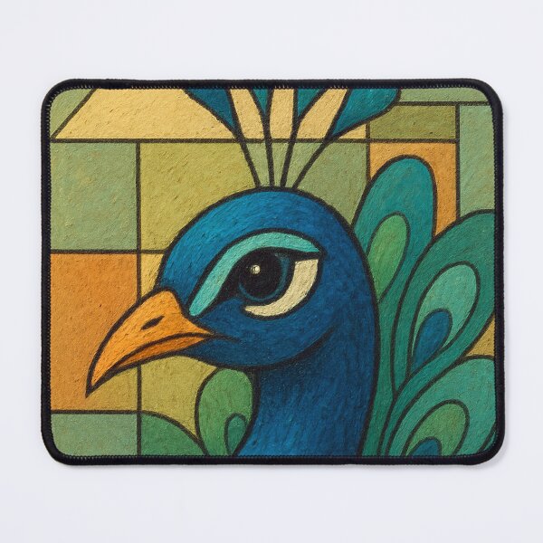 Item preview, Peacock a Colourful Geometric illustration. designed and sold by GalleryKauffeld.