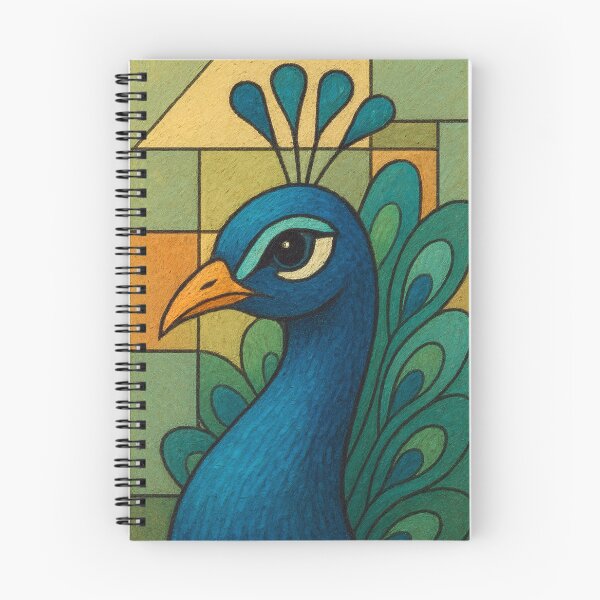 Item preview, Peacock a Colourful Geometric illustration. designed and sold by GalleryKauffeld.