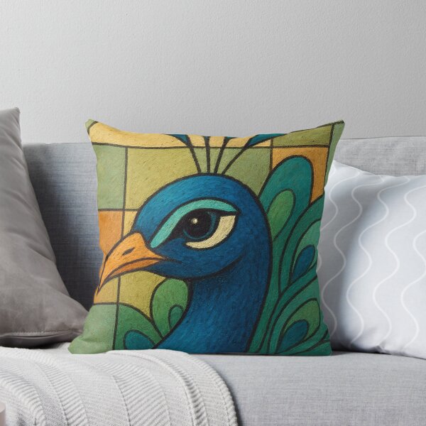 Item preview, Peacock a Colourful Geometric illustration. designed and sold by GalleryKauffeld.
