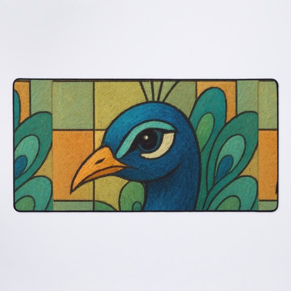 Item preview, Peacock a Colourful Geometric illustration. designed and sold by GalleryKauffeld.