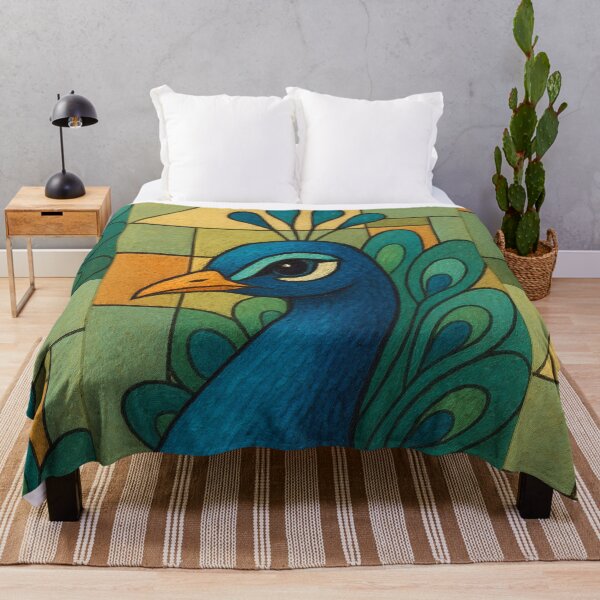 Item preview, Peacock a Colourful Geometric illustration. designed and sold by GalleryKauffeld.