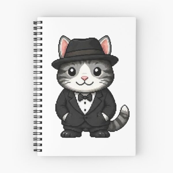 Item preview, Classy Pixel Cat – Funny Retro Kitty in Tuxedo designed and sold by Icareis-Studios.