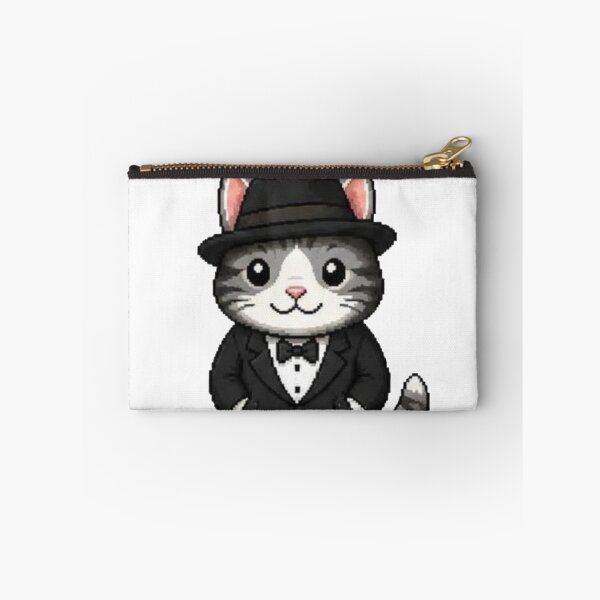 Item preview, Classy Pixel Cat – Funny Retro Kitty in Tuxedo designed and sold by Icareis-Studios.