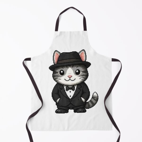 Aperçu de l'œuvre Classy Pixel Cat – Chat rétro amusant en smoking créée et vendue par Icareis-Studios.