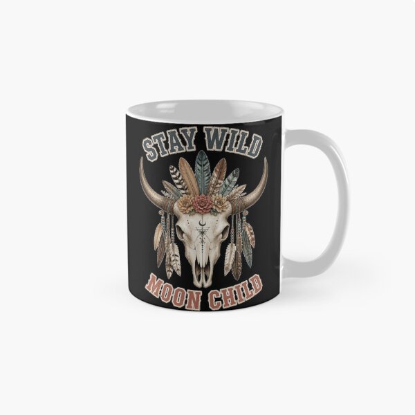 Item preview, Boho Bull Skull Stay Wild Moon Child Boho Halloween designed and sold by emiliacreations.