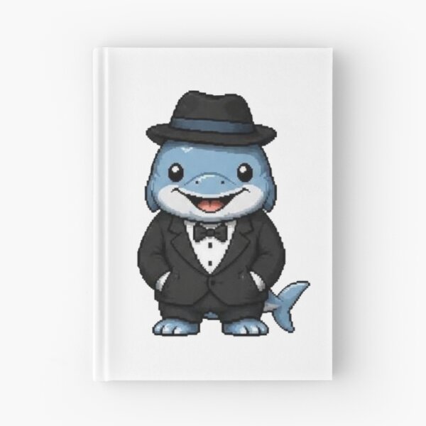Item preview, Classy Pixel Dolphin – Retro Ocean Animal in Tuxedo designed and sold by Icareis-Studios.