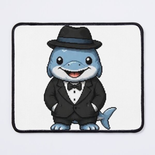 Item preview, Classy Pixel Dolphin – Retro Ocean Animal in Tuxedo designed and sold by Icareis-Studios.