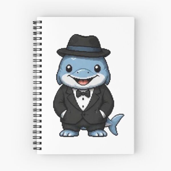 Item preview, Classy Pixel Dolphin – Retro Ocean Animal in Tuxedo designed and sold by Icareis-Studios.