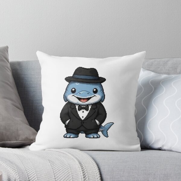 Item preview, Classy Pixel Dolphin – Retro Ocean Animal in Tuxedo designed and sold by Icareis-Studios.