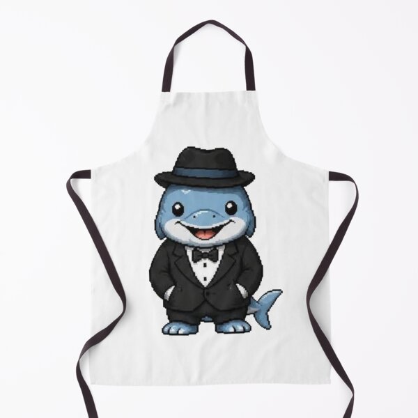 Item preview, Classy Pixel Dolphin – Retro Ocean Animal in Tuxedo designed and sold by Icareis-Studios.