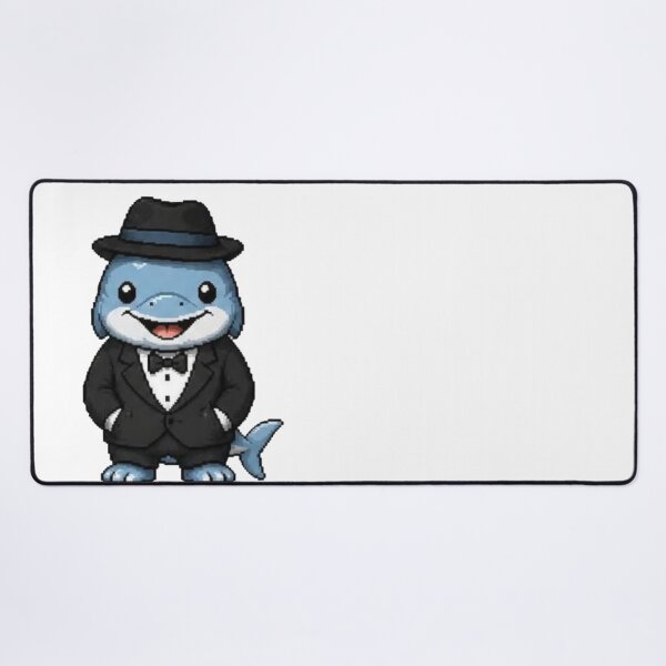 Item preview, Classy Pixel Dolphin – Retro Ocean Animal in Tuxedo designed and sold by Icareis-Studios.
