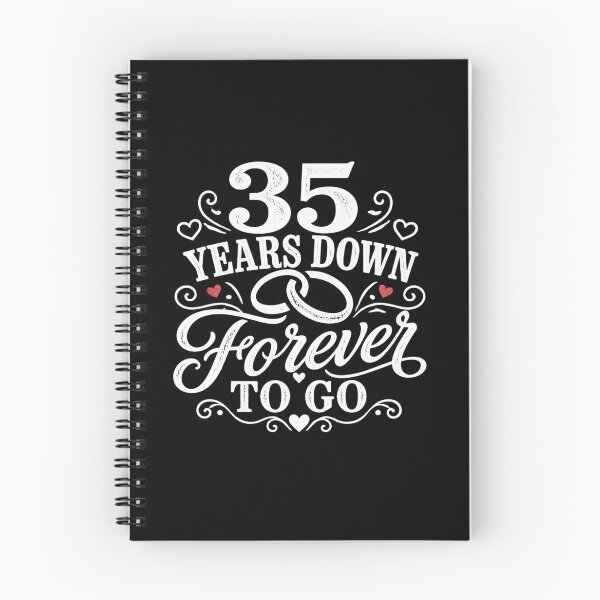 Item preview, 35 Years Down Forever To Go 35th Wedding Anniversary Gift for Couples Men Women designed and sold by Mozaic Clothes.